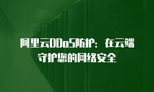 阿里云DDoS防护：在云端守护您的网络安全