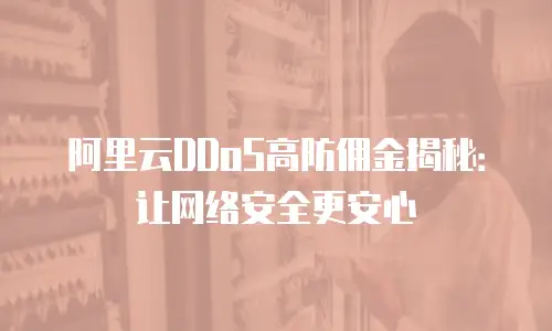 阿里云DDoS高防佣金揭秘：让网络安全更安心