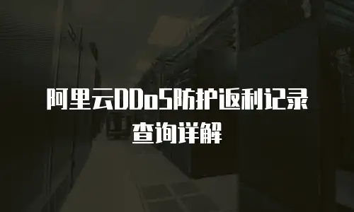 阿里云DDoS防护返利记录查询详解