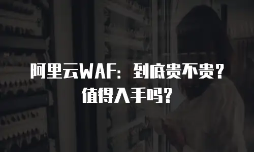 阿里云WAF：到底贵不贵？值得入手吗？