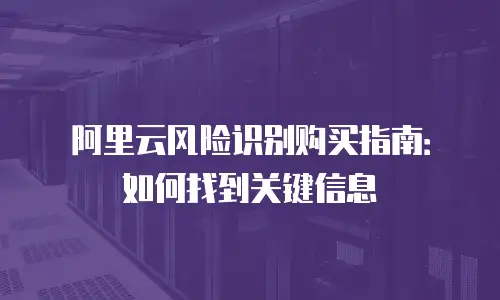 阿里云风险识别购买指南：如何找到关键信息