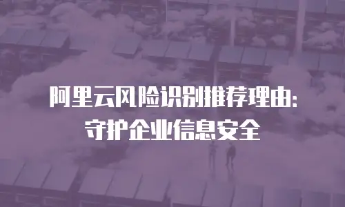 阿里云风险识别推荐理由：守护企业信息安全