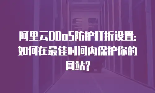 阿里云DDoS防护打折设置:如何在最佳时间内保护你的网站?