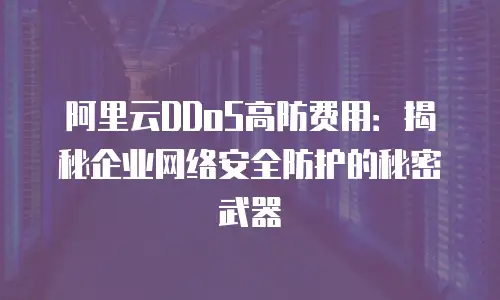 阿里云DDoS高防费用：揭秘企业网络安全防护的秘密武器