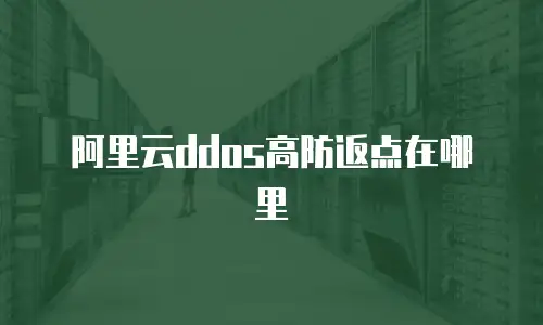 阿里云ddos高防返点在哪里