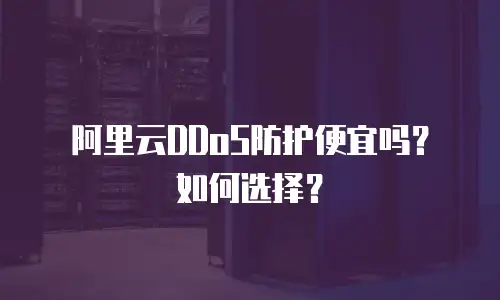 阿里云DDoS防护便宜吗？如何选择？