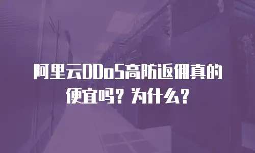 阿里云DDoS高防返佣真的便宜吗？为什么？
