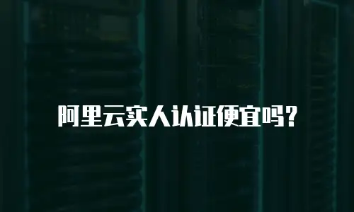 阿里云实人认证便宜吗？