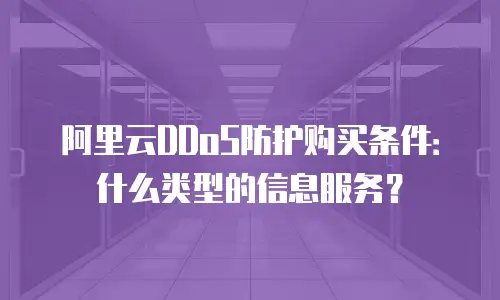 阿里云DDoS防护购买条件：什么类型的信息服务？