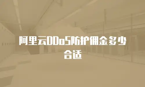 阿里云DDoS防护佣金多少合适