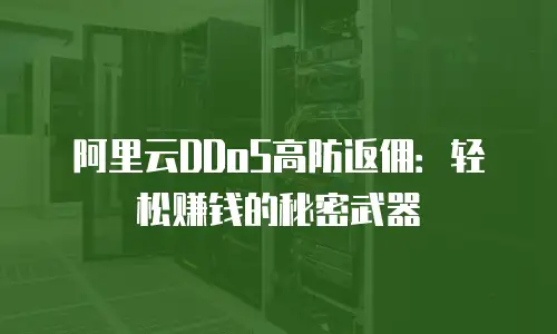 阿里云DDoS高防返佣：轻松赚钱的秘密武器