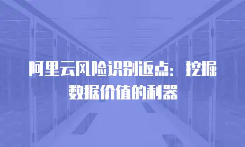 阿里云风险识别返点：挖掘数据价值的利器