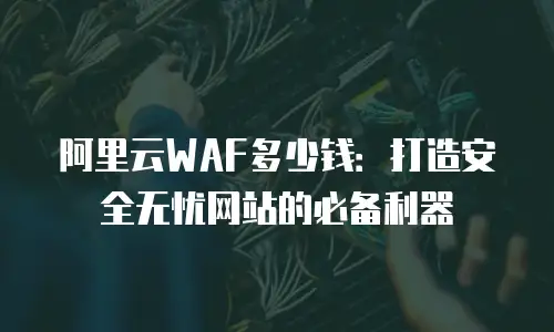 阿里云WAF多少钱：打造安全无忧网站的必备利器