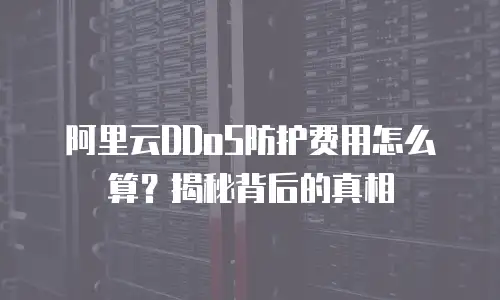 阿里云DDoS防护费用怎么算？揭秘背后的真相