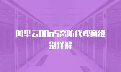 阿里云DDoS高防代理商级别详解