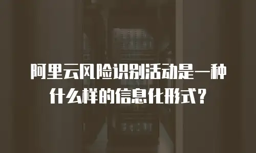 阿里云风险识别活动是一种什么样的信息化形式？
