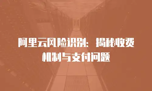 阿里云风险识别：揭秘收费机制与支付问题