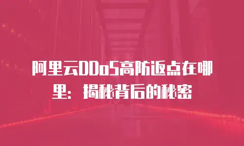 阿里云DDoS高防返点在哪里：揭秘背后的秘密