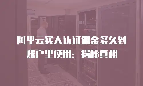 阿里云实人认证佣金多久到账户里使用：揭秘真相