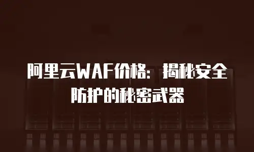 阿里云WAF价格：揭秘安全防护的秘密武器
