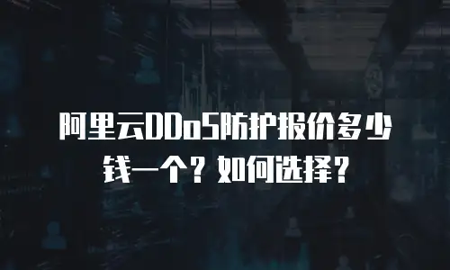 阿里云DDoS防护报价多少钱一个？如何选择？