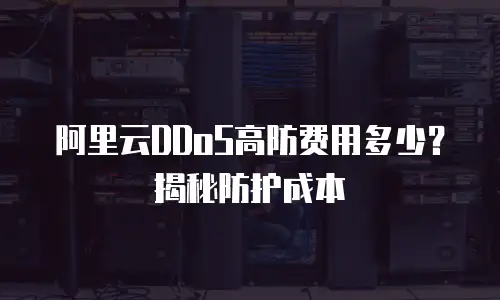 阿里云DDoS高防费用多少？揭秘防护成本