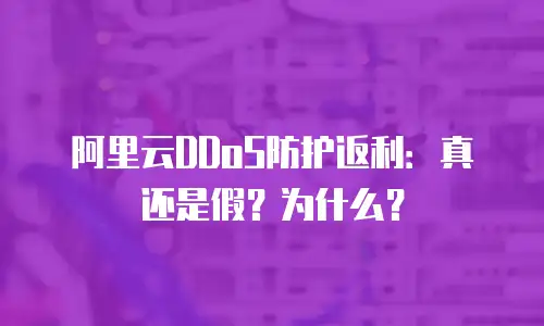 阿里云DDoS防护返利：真还是假？为什么？