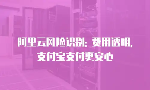 阿里云风险识别: 费用透明, 支付宝支付更安心