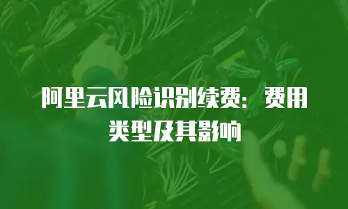 阿里云风险识别续费：费用类型及其影响
