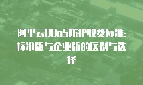 阿里云DDoS防护收费标准: 标准版与企业版的区别与选择