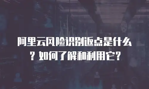 阿里云风险识别返点是什么？如何了解和利用它？