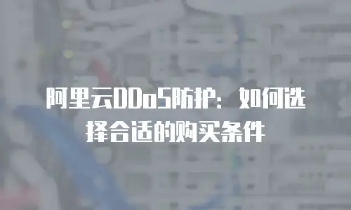 阿里云DDoS防护：如何选择合适的购买条件