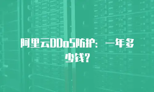 阿里云DDoS防护：一年多少钱？
