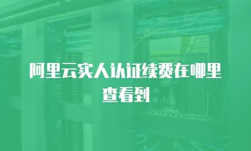 阿里云实人认证续费在哪里查看到
