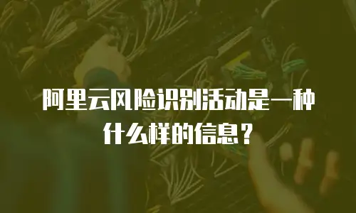 阿里云风险识别活动是一种什么样的信息？
