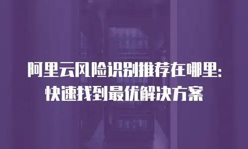 阿里云风险识别推荐在哪里：快速找到最优解决方案