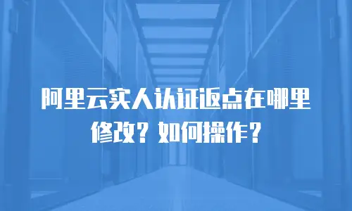 阿里云实人认证返点在哪里修改？如何操作？