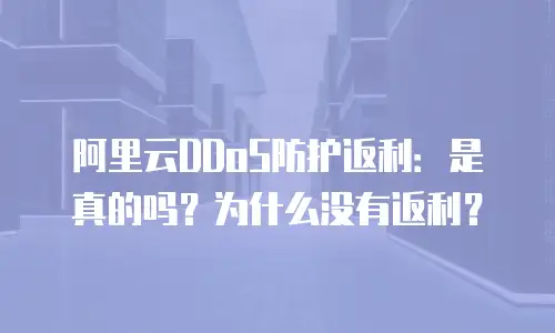 阿里云DDoS防护返利：是真的吗？为什么没有返利？