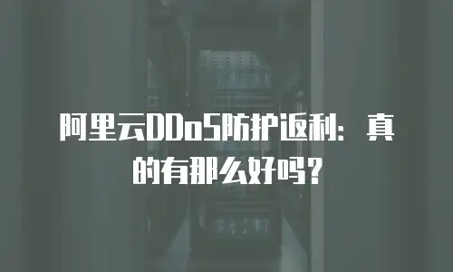 阿里云DDoS防护返利：真的有那么好吗？