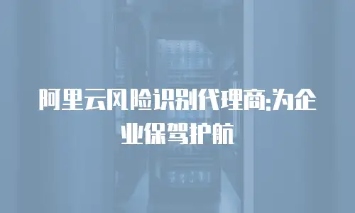 阿里云风险识别代理商:为企业保驾护航