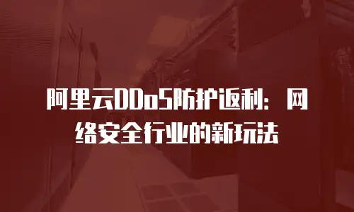 阿里云DDoS防护返利：网络安全行业的新玩法