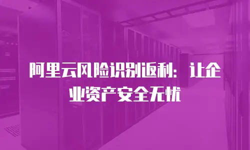 阿里云风险识别返利：让企业资产安全无忧