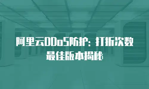 阿里云DDoS防护: 打折次数最佳版本揭秘