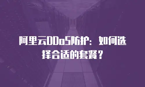 阿里云DDoS防护：如何选择合适的套餐？