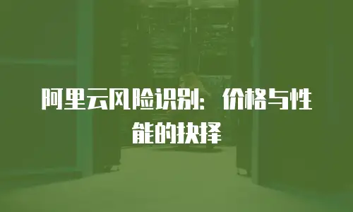 阿里云风险识别：价格与性能的抉择