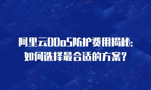 阿里云DDoS防护费用揭秘：如何选择最合适的方案？