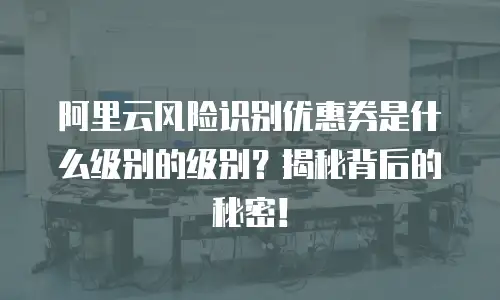 阿里云风险识别优惠券是什么级别的级别？揭秘背后的秘密！