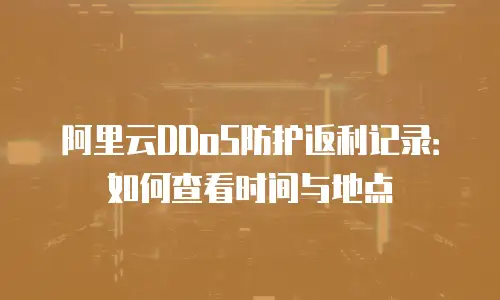 阿里云DDoS防护返利记录：如何查看时间与地点
