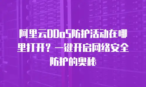 阿里云DDoS防护活动在哪里打开？一键开启网络安全防护的奥秘