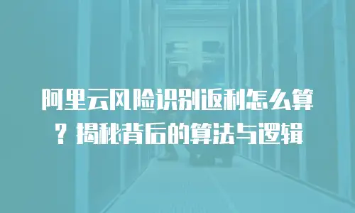 阿里云风险识别返利怎么算？揭秘背后的算法与逻辑